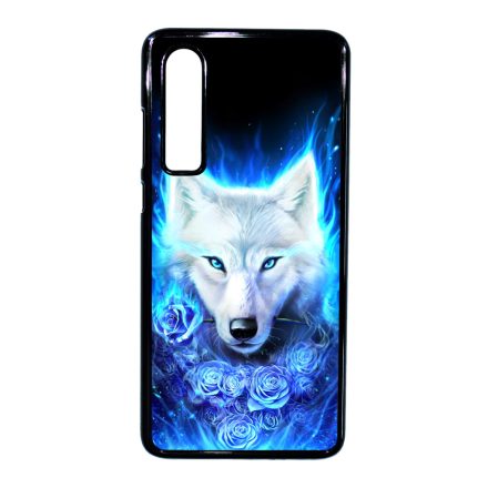 Farkas kék rózsával Huawei P30 tok