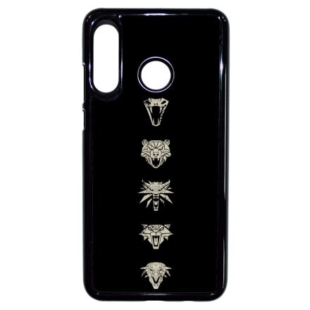 Witcher Schools wolf fehér farkas Huawei P30 Lite tok