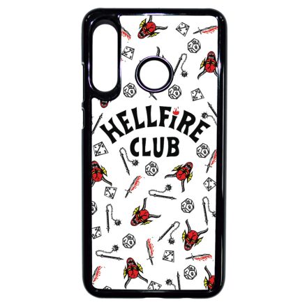 Hellfire Club - Fehér Mintás - Stranger Things Huawei P30 Lite tok
