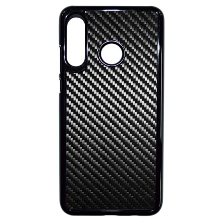 Ezüst karbon fiber mintás Huawei P30 Lite tok