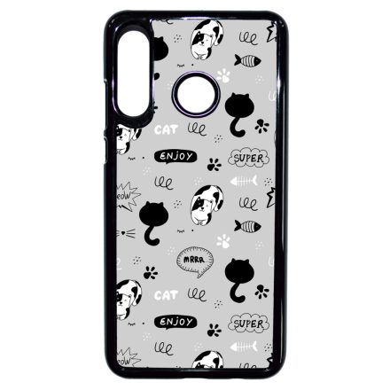 Mrrr Cuki Cica mintás Huawei P30 Lite tok