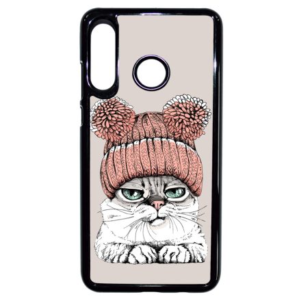 Cuki sapkás cica Huawei P30 Lite tok