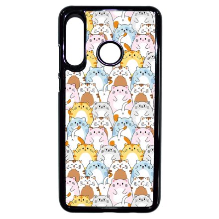 Tündéri Kawaii cica mintás Huawei P30 Lite tok