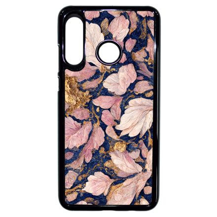 Gyönyörű rózsaszín aranyos virág Art Huawei P30 Lite tok