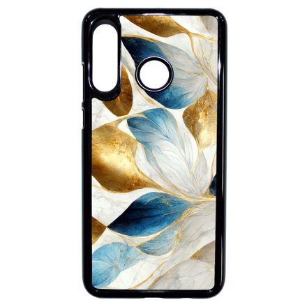 Csodaszép fehér-arany leveles márvány mintás Huawei P30 Lite tok