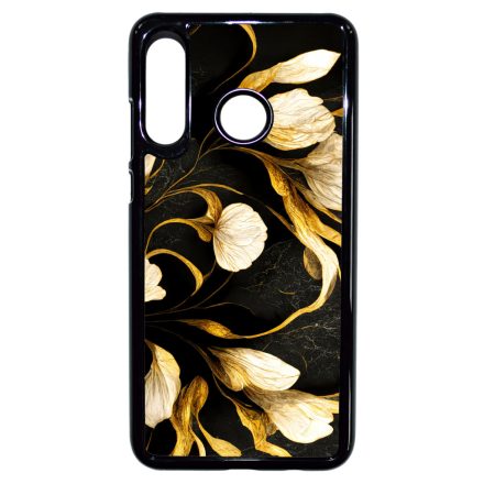Fekete-arany kála szatén hatású Art Huawei P30 Lite tok