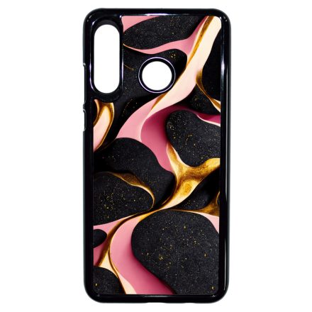 Fekete-Lila és arany mintás Art Huawei P30 Lite tok