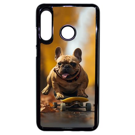 Francia bulldog gördeszkán Huawei P30 Lite tok