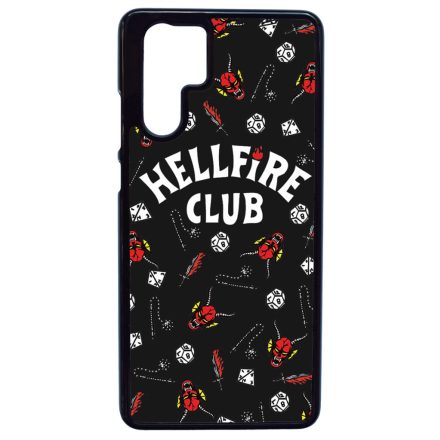Hellfire Club - Fekete mintás - Stranger Things Huawei P30 Pro tok