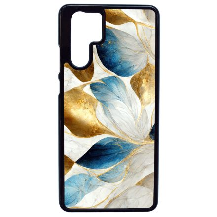 Csodaszép fehér-arany leveles márvány mintás Huawei P30 Pro tok