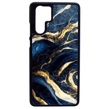 Gyönyörű kék és arany márvány mintás Huawei P30 Pro tok