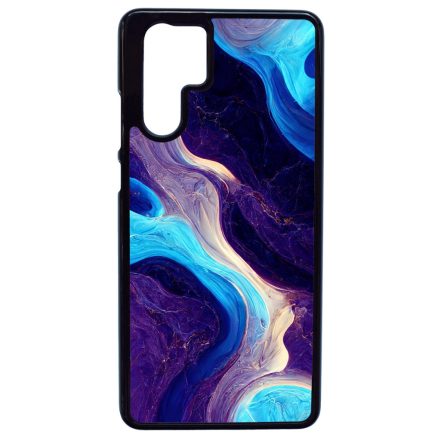 A kék és lila árnyalatai márvány mintás Huawei P30 Pro tok