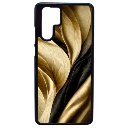 Fekete-arany mintás szatén hatású Art Huawei P30 Pro tok