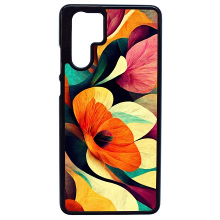 Absztrakt színes virágok Art Huawei P30 Pro tok