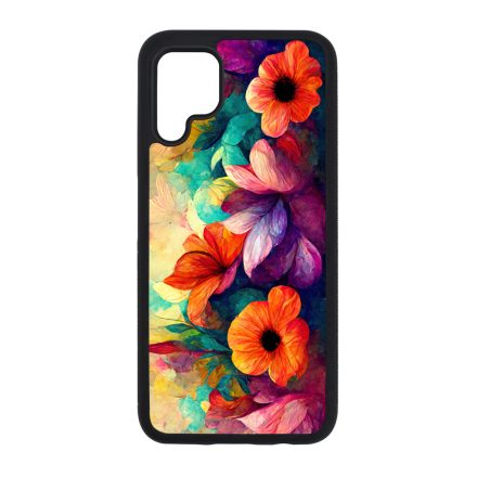 Festett hatású színes virágos Art Huawei P40 Lite tok