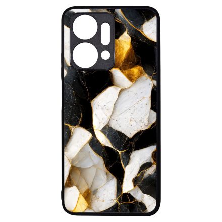 Luxury fekete-fehér és arany márvány mintás Honor X7a tok