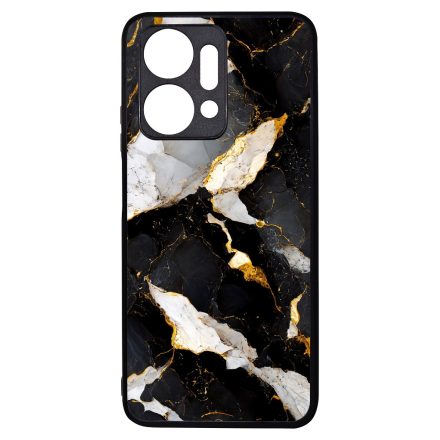 Különleges fekete-fehér és arany márvány mintás Honor X7a tok