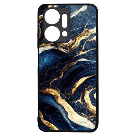 Gyönyörű kék és arany márvány mintás Honor X7a tok
