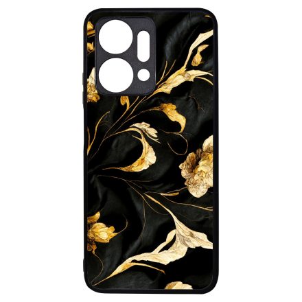 Szatén fekete-arany virág mintás Art Honor X7a tok