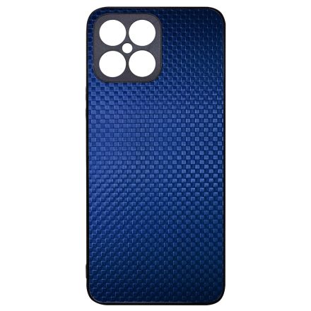 Gyönyörű kék karbon fiber mintás Honor X8 tok