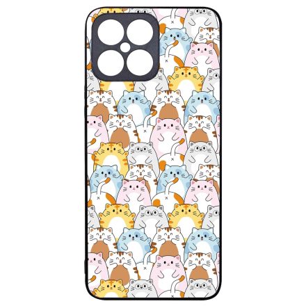 Tündéri Kawaii cica mintás Honor X8 tok