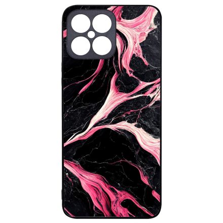 Gyönyörű fekete-pink márvány mintás Honor X8 tok
