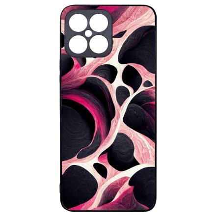 Gyönyörű fekete-fehér és pink márvány mintás Honor X8 tok