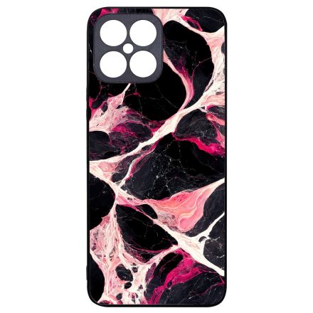 Különleges fekete-fehér és pink márvány mintás Honor X8 tok