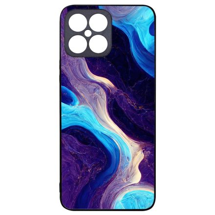 A kék és lila árnyalatai márvány mintás Honor X8 tok