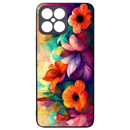 Festett hatású színes virágos Art Honor X8 tok