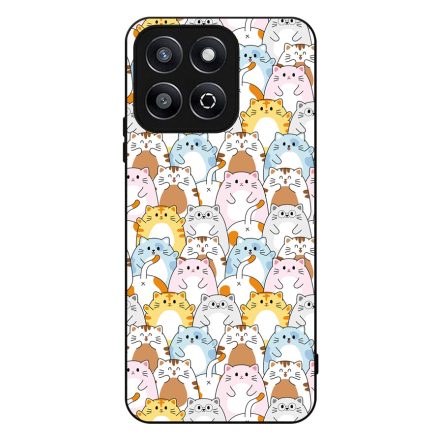 Tündéri Kawaii cica mintás Honor X8b tok