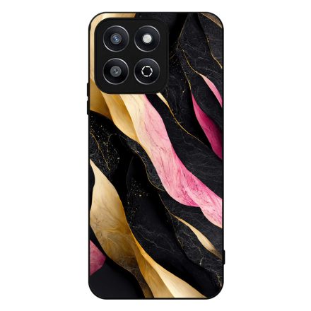 Szépséges fekete-pink és arany márvány mintás Honor X8b tok
