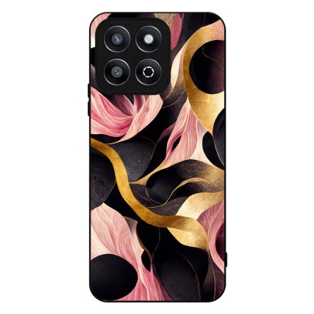 Aranyló fekete-pink márvány mintás Honor X8b tok