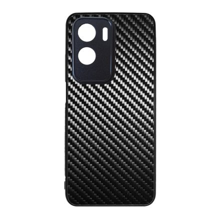 Ezüst karbon fiber mintás Honor szilikon tok