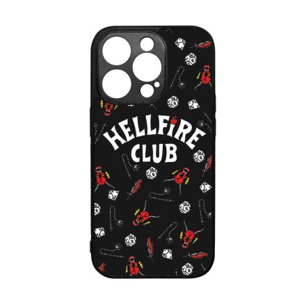 Hellfire Club - Fekete mintás - Stranger Things iPhone 14 Pro tok