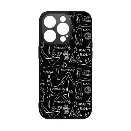 Black Line Art Joga iPhone 14 Pro tok