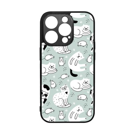 Tündéri macska-egér mintás iPhone 14 Pro tok