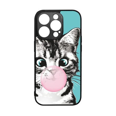 Bubble Cat - cica mintás iPhone 14 Pro tok