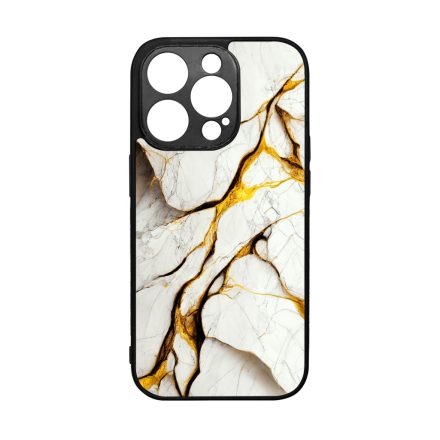 Luxury fehér és arany márvány mintás iPhone 14 Pro tok