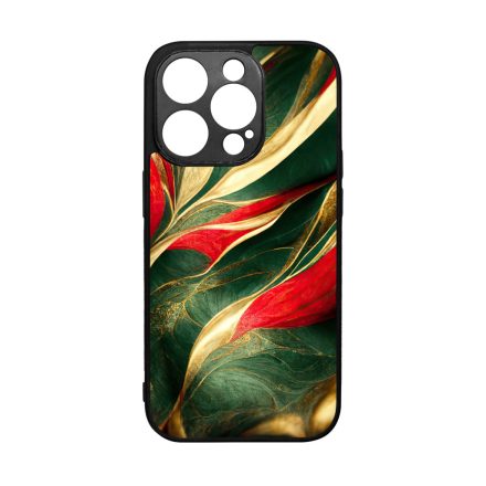 Magyaros piros-zöld márvány mintás iPhone 14 Pro tok