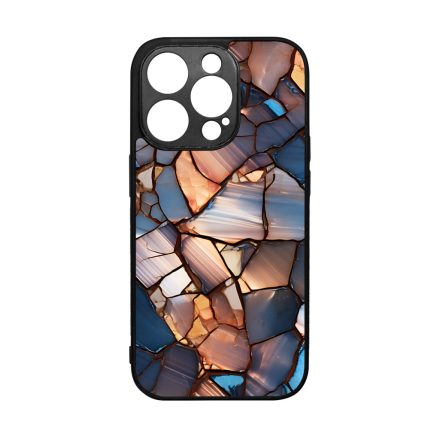 Elegáns kék mozaik Art iPhone 14 Pro tok