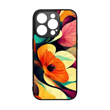 Absztrakt színes virágok Art iPhone 14 Pro tok