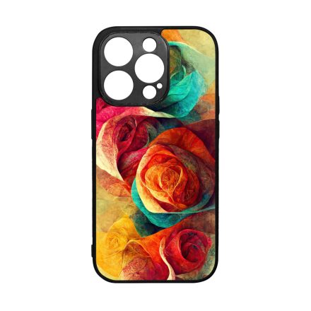 Absztrakt színes rózsák Art iPhone 14 Pro tok