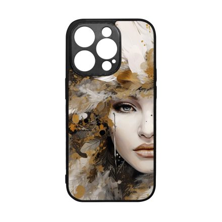 Szépséges aranyló nő Art iPhone 14 Pro tok