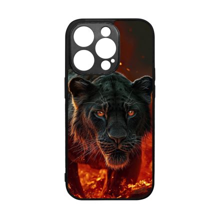 Fekete oroszlán iPhone 14 Pro tok