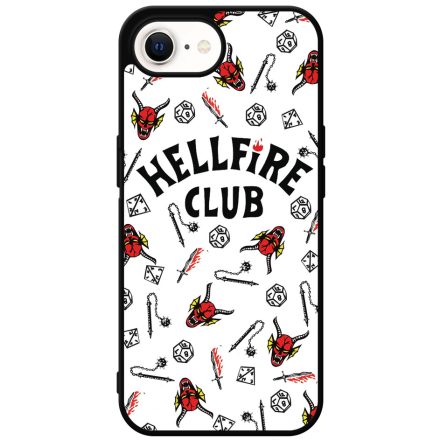 Hellfire Club - Fehér Mintás - Stranger Things iPhone 16e tok