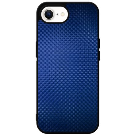 Gyönyörű kék karbon fiber mintás iPhone 16e tok