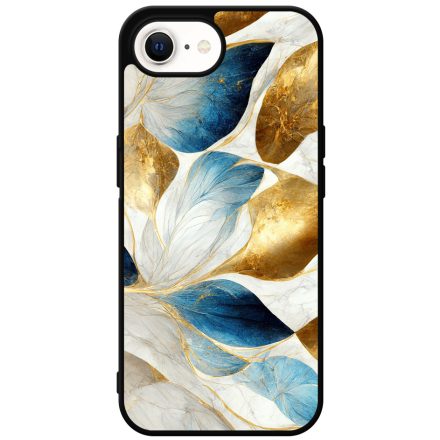 Csodaszép fehér-arany leveles márvány mintás iPhone 16e tok