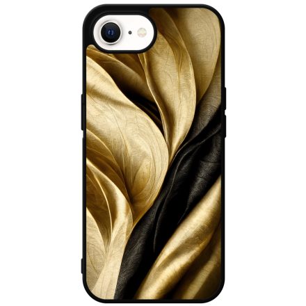 Fekete-arany mintás szatén hatású Art iPhone 16e tok