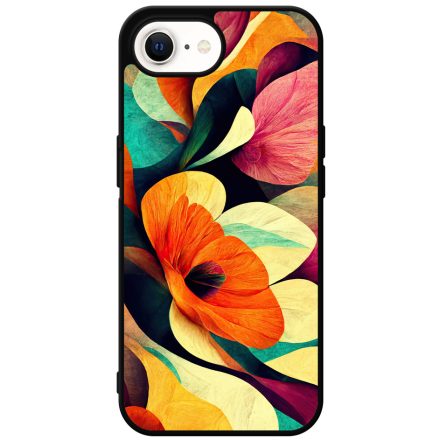 Absztrakt színes virágok Art iPhone 16e tok